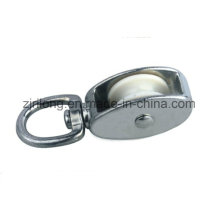 Swivel Eye Zinc Alloy Pulley with One Single Wheel Dr-505z